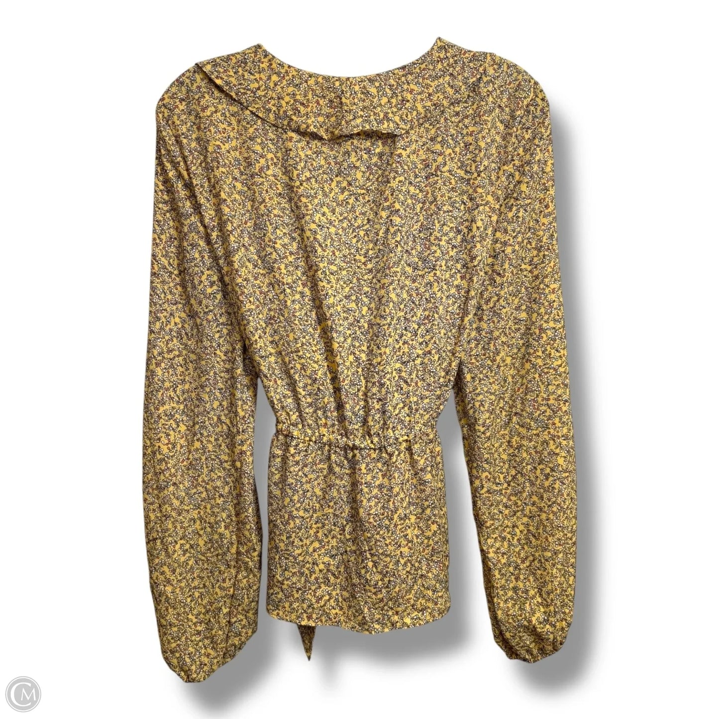Top Long Sleeve By Max Studio In Yellow, Size: L