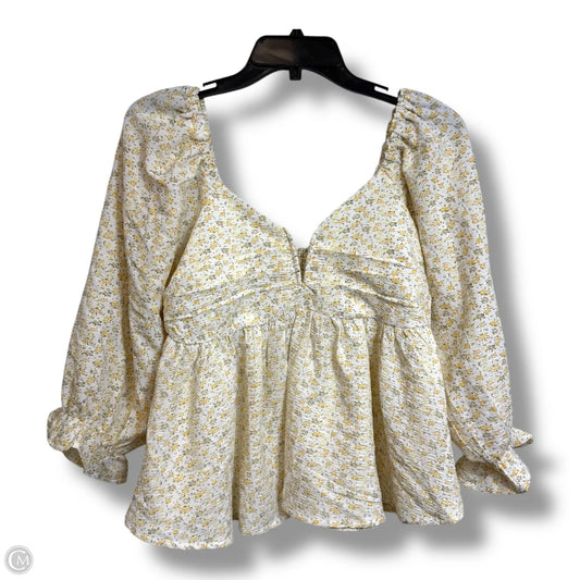 Top Long Sleeve By Entro In Floral Print, Size: M