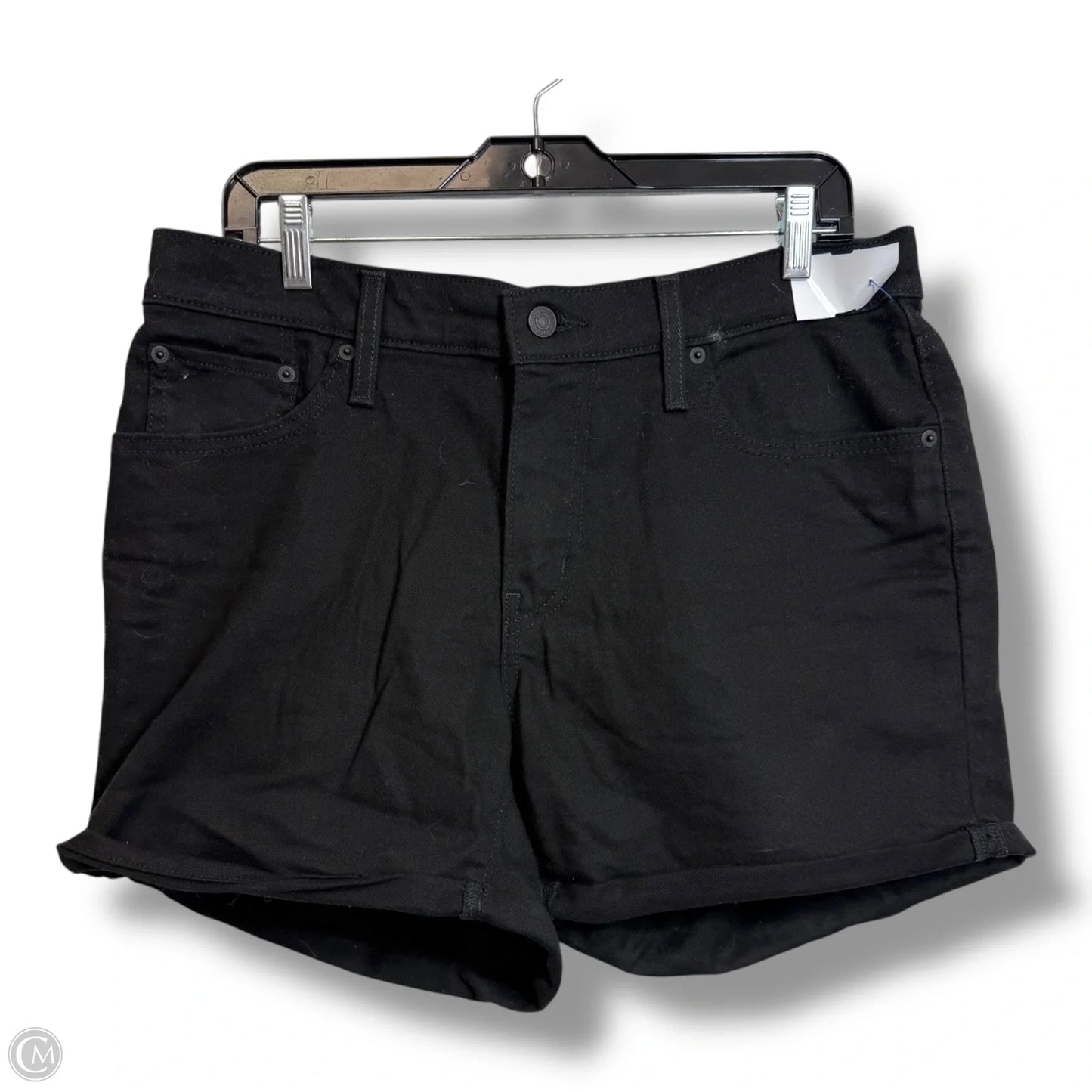 Shorts By Levis In Black Denim, Size: 14