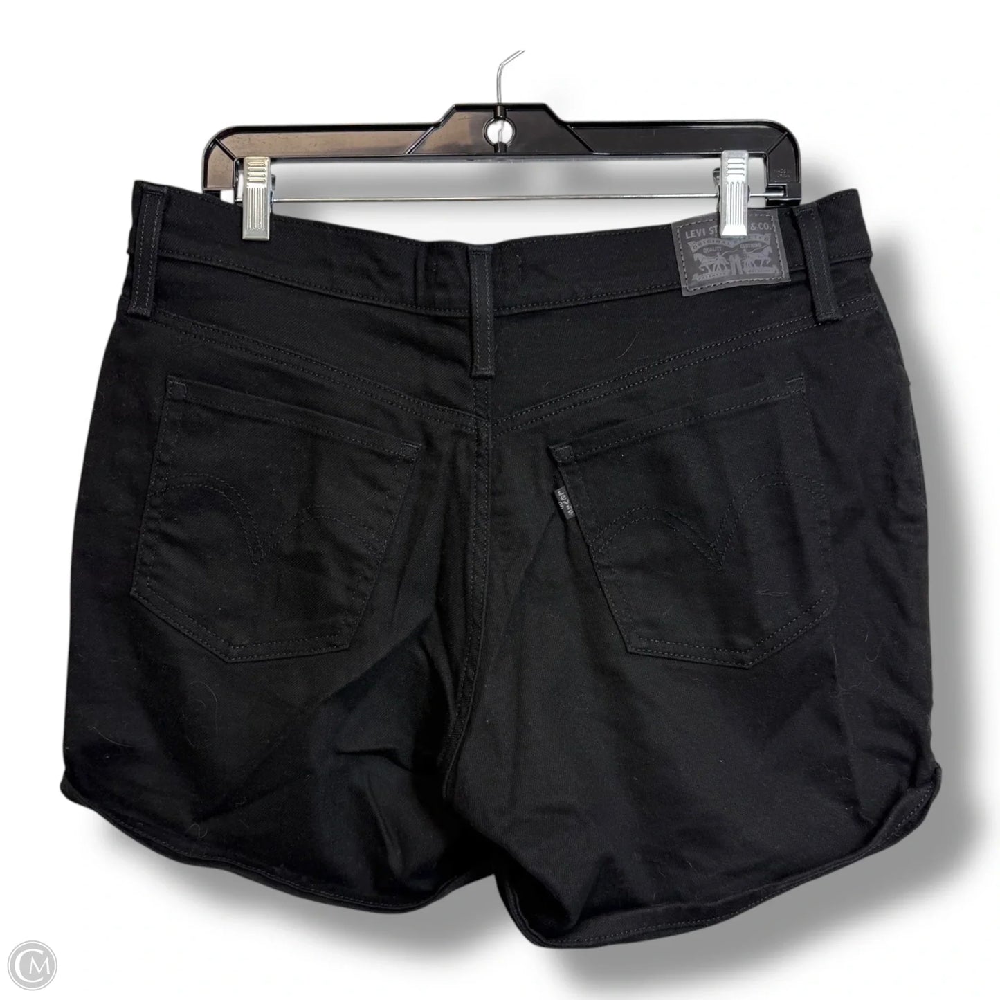 Shorts By Levis In Black Denim, Size: 14