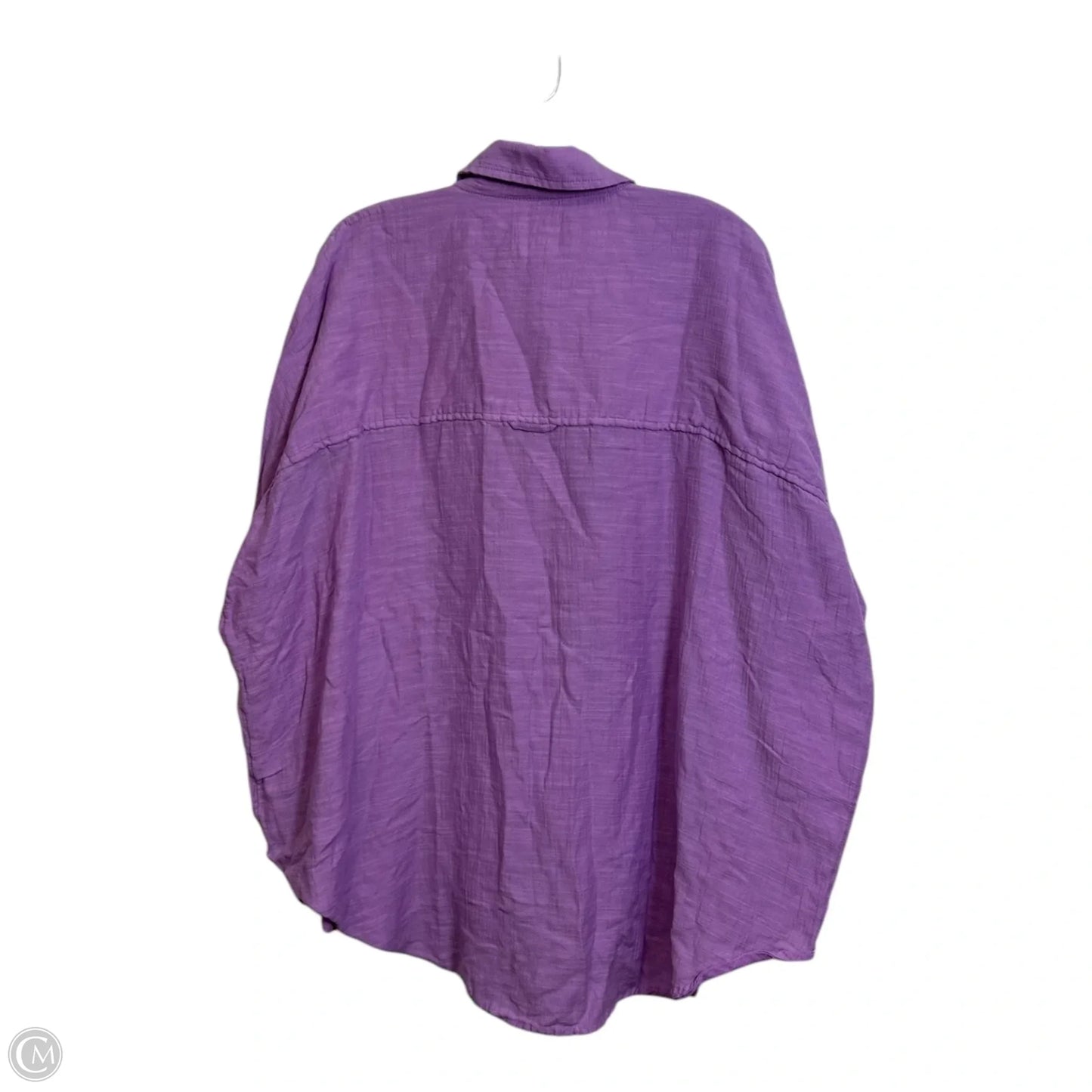 Blouse Long Sleeve By American Eagle In Purple, Size: Xs