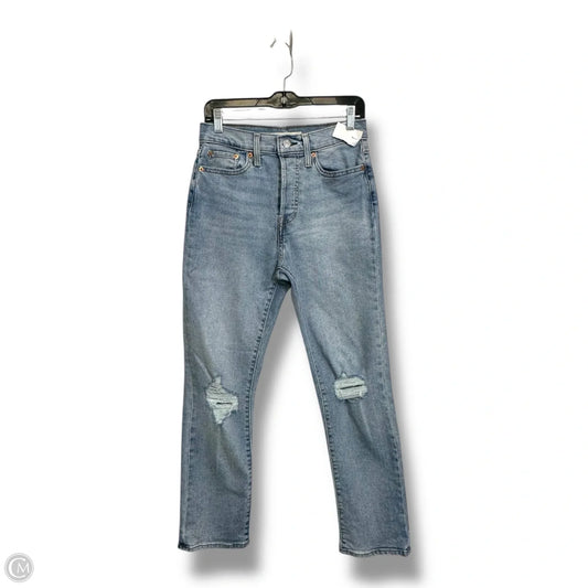 Jeans Wedgie Straight By Levis In Blue Denim, Size: 6