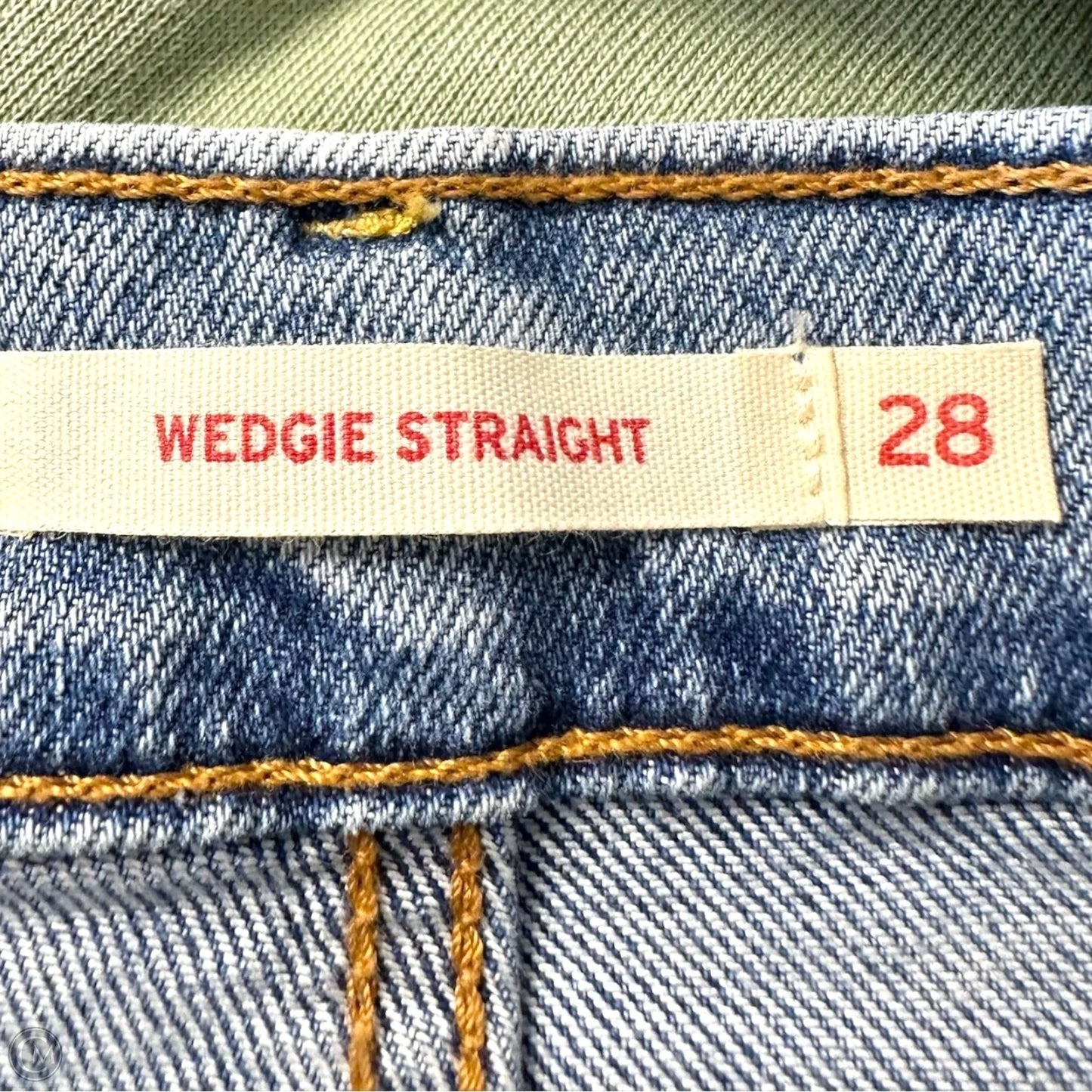 Jeans Wedgie Straight By Levis In Blue Denim, Size: 6