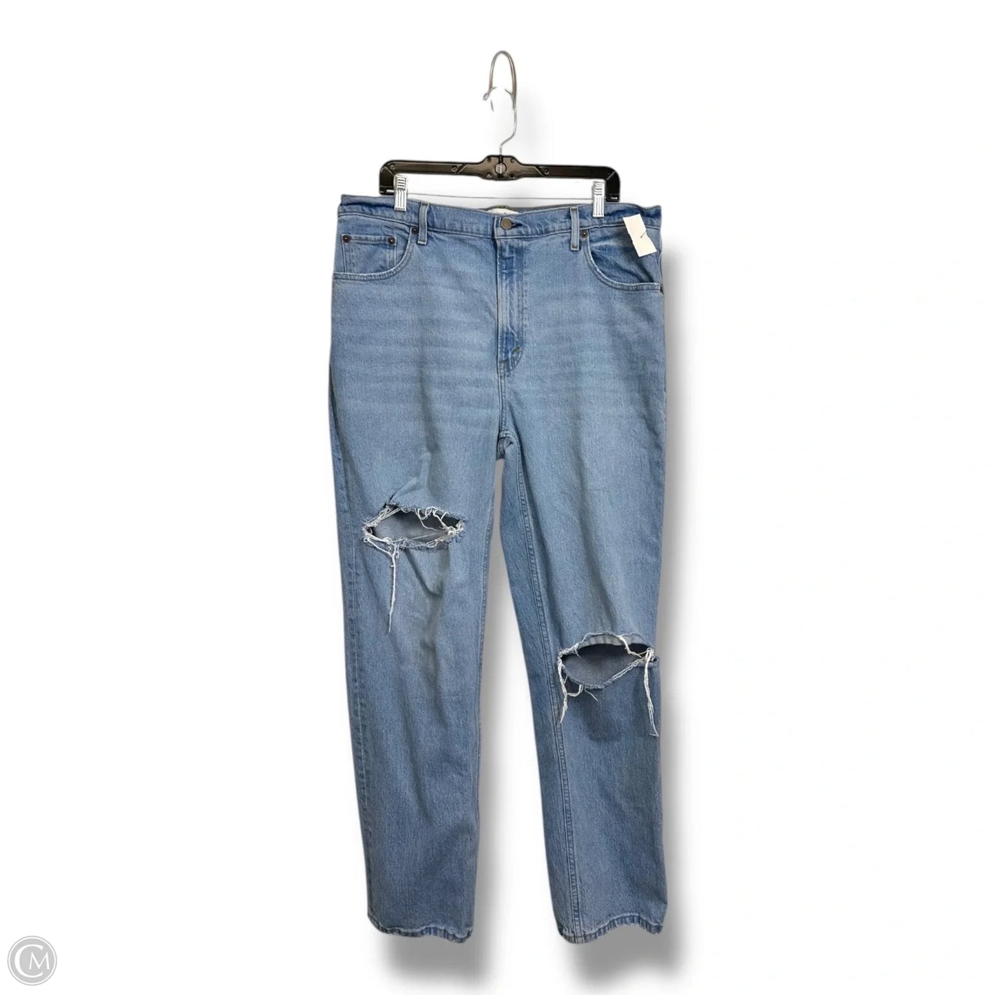 Jeans 90s Straight ultra high rise By Abercrombie And Fitch In Blue Denim, Size: 16