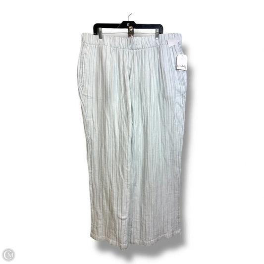 Pants Linen By Wonderly In Striped Pattern, Size: 3x