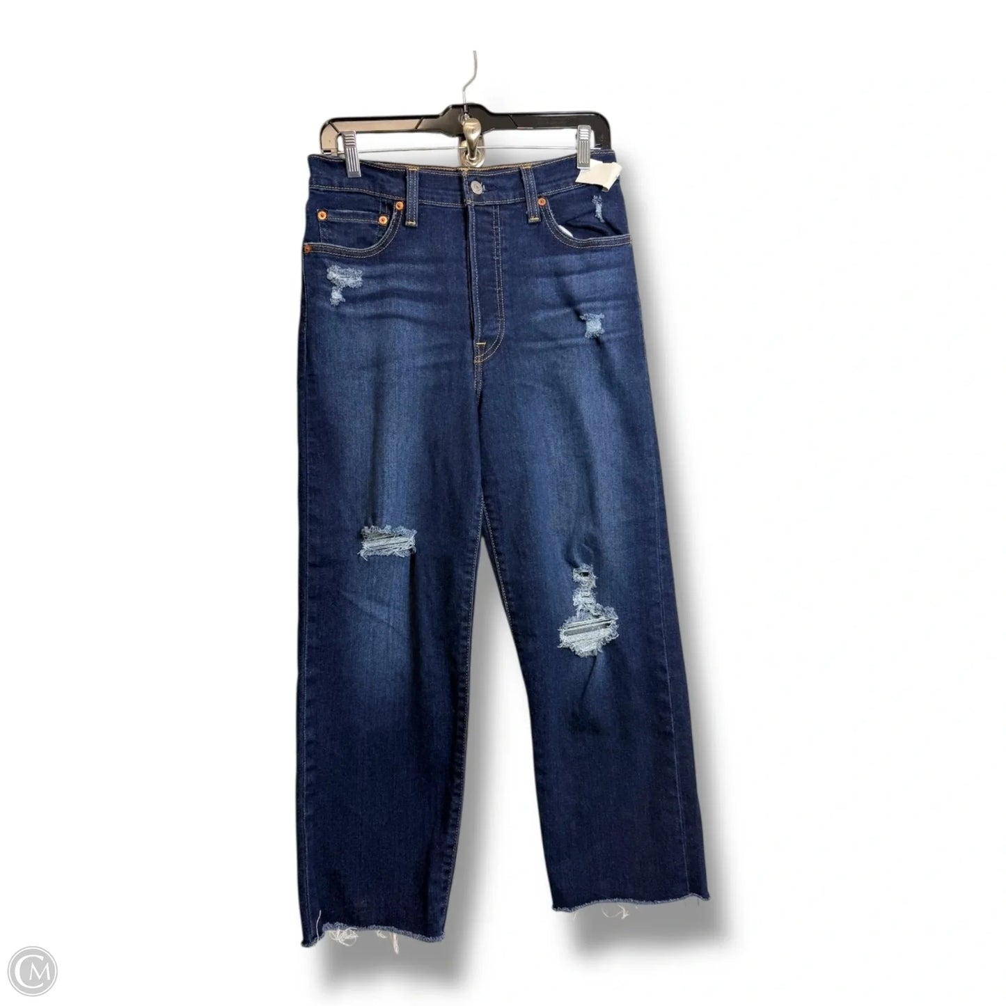 Jeans Straight By Levis In Blue Denim, Size: 6
