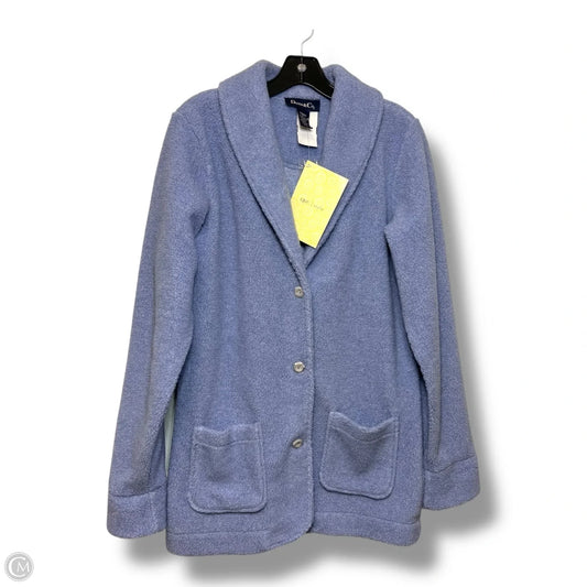Jacket Faux Fur & Sherpa By Denim And Co Qvc In Blue, Size: S