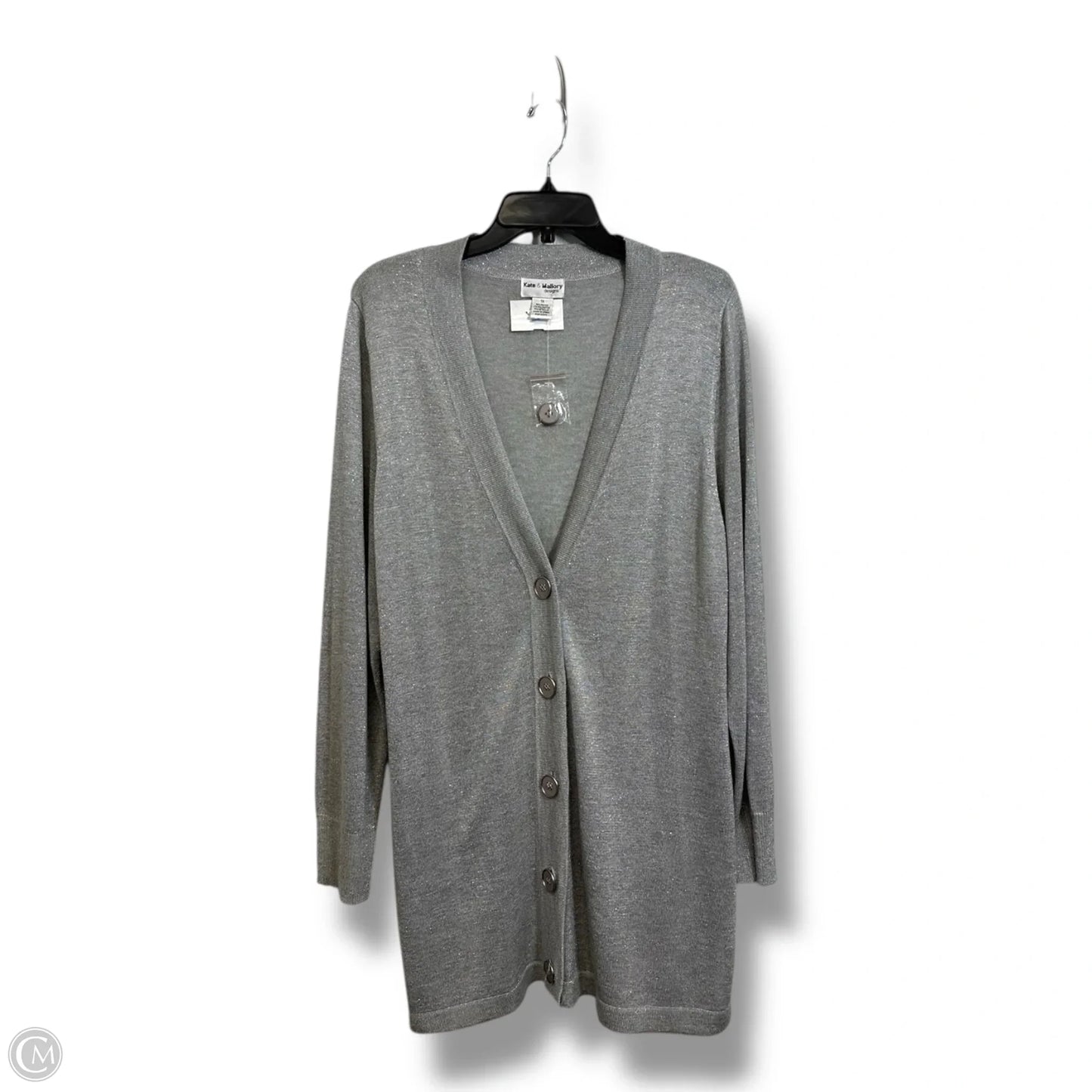 Cardigan By Kate & Mallory In Silver, Size: 1x