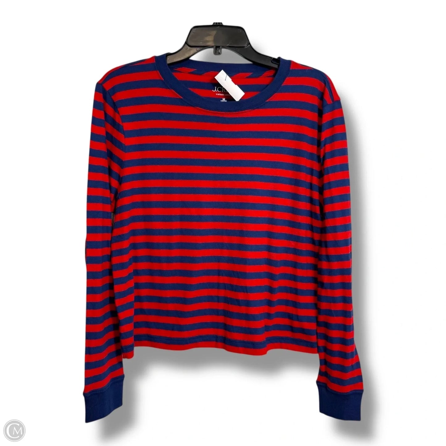 Top Long Sleeve Basic By J. Crew In Striped Pattern, Size: M
