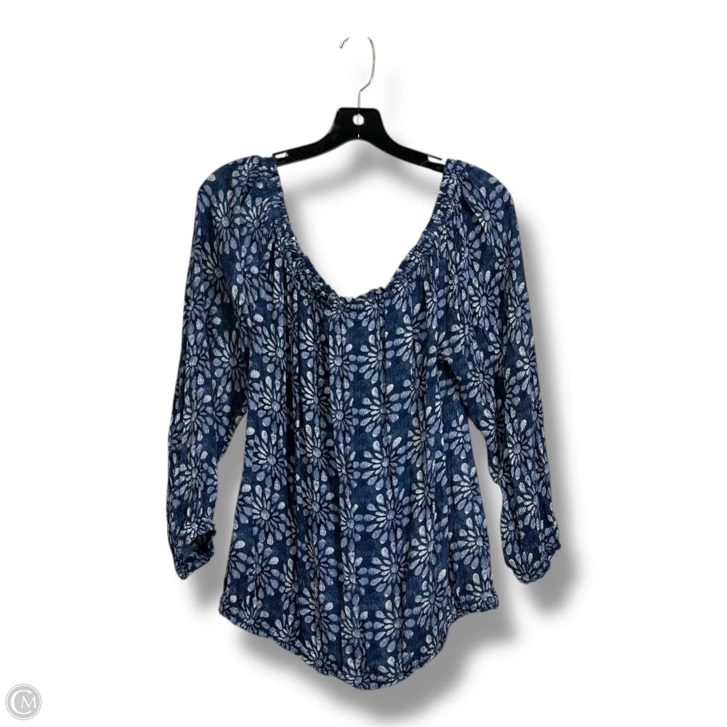 Top Long Sleeve By Tommy Hilfiger In Blue, Size: 1x