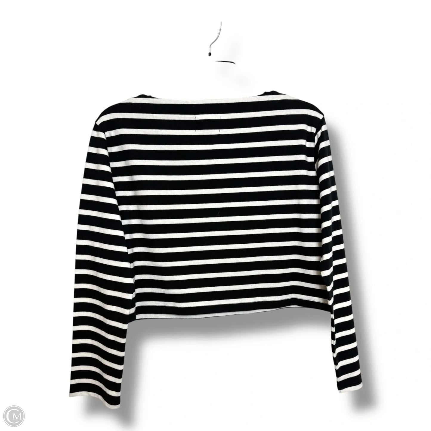 Top Long Sleeve Basic By J. Crew In Striped Pattern, Size: Xxs