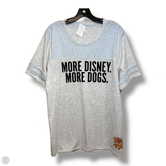 Disney Top Short Sleeve Basic By Clothes Mentor In Grey, Size: 1x
