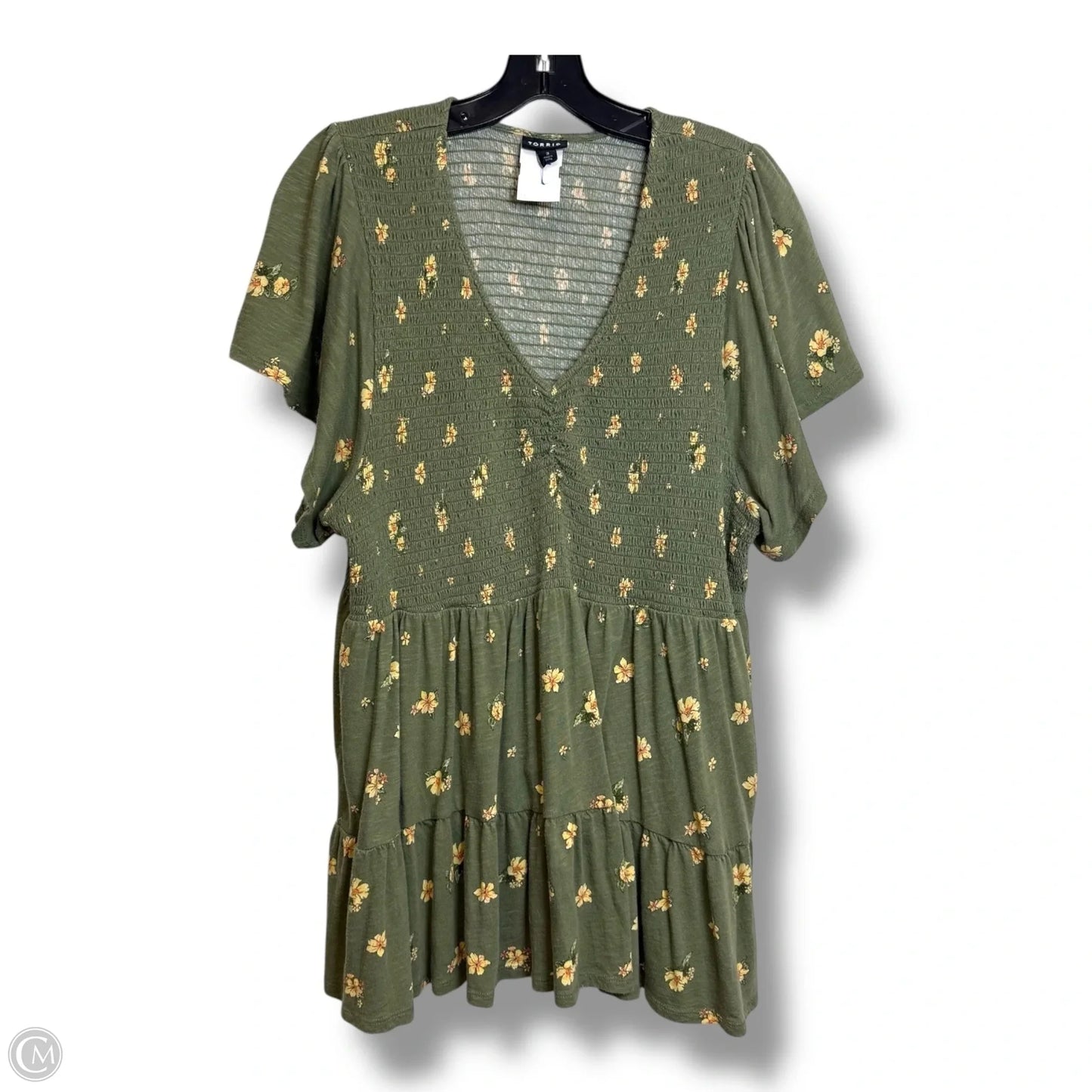 Top Short Sleeve By Torrid In Green, Size: 3x
