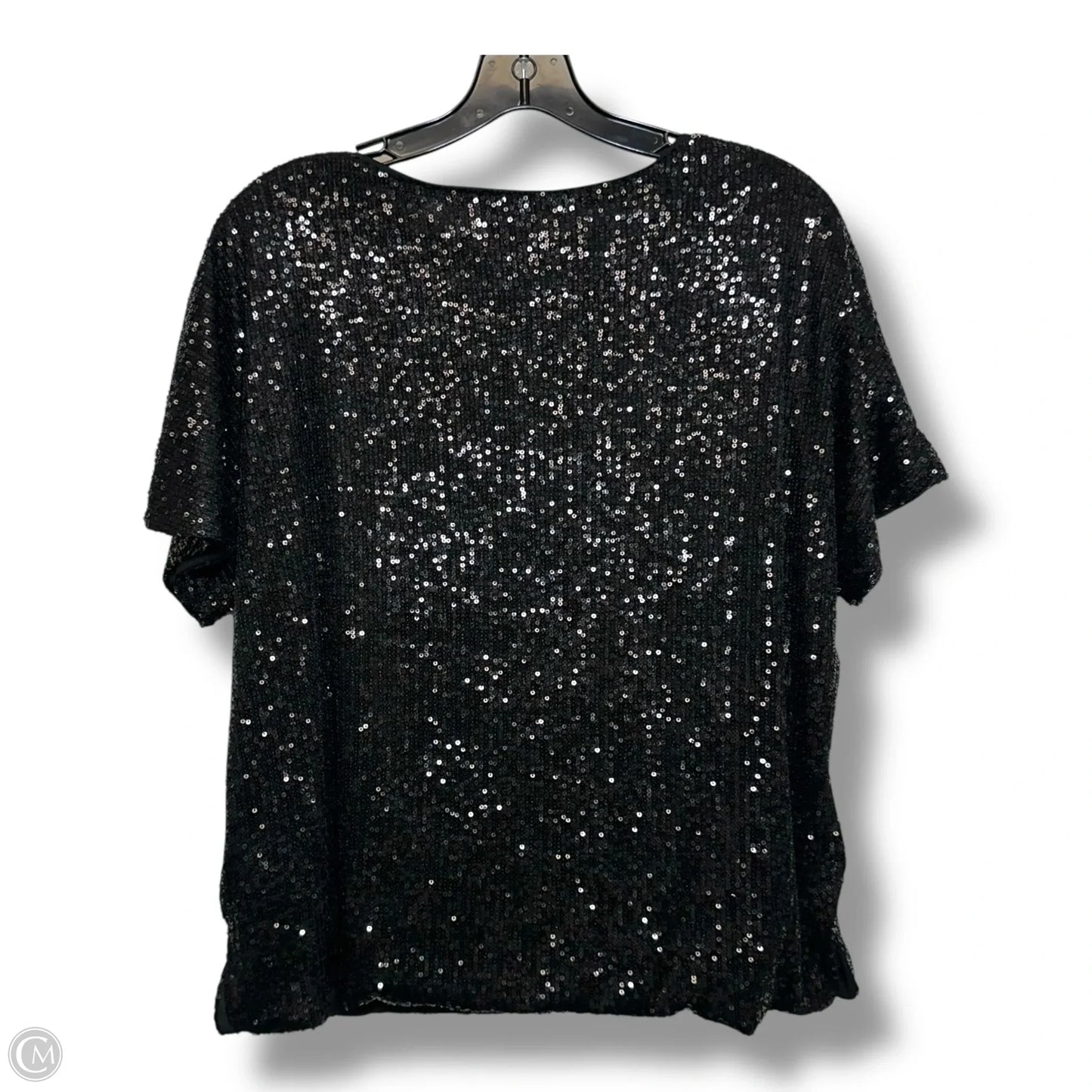 Top Short Sleeve By H&m In Black, Size: M