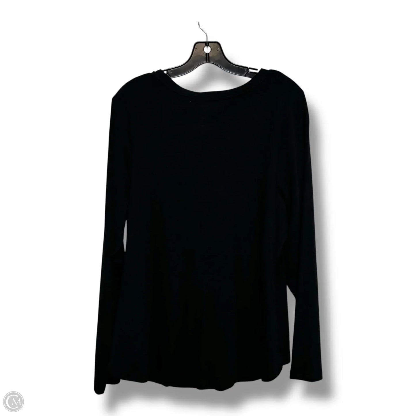 Top Long Sleeve Basic By Sonoma In Black, Size: 1x
