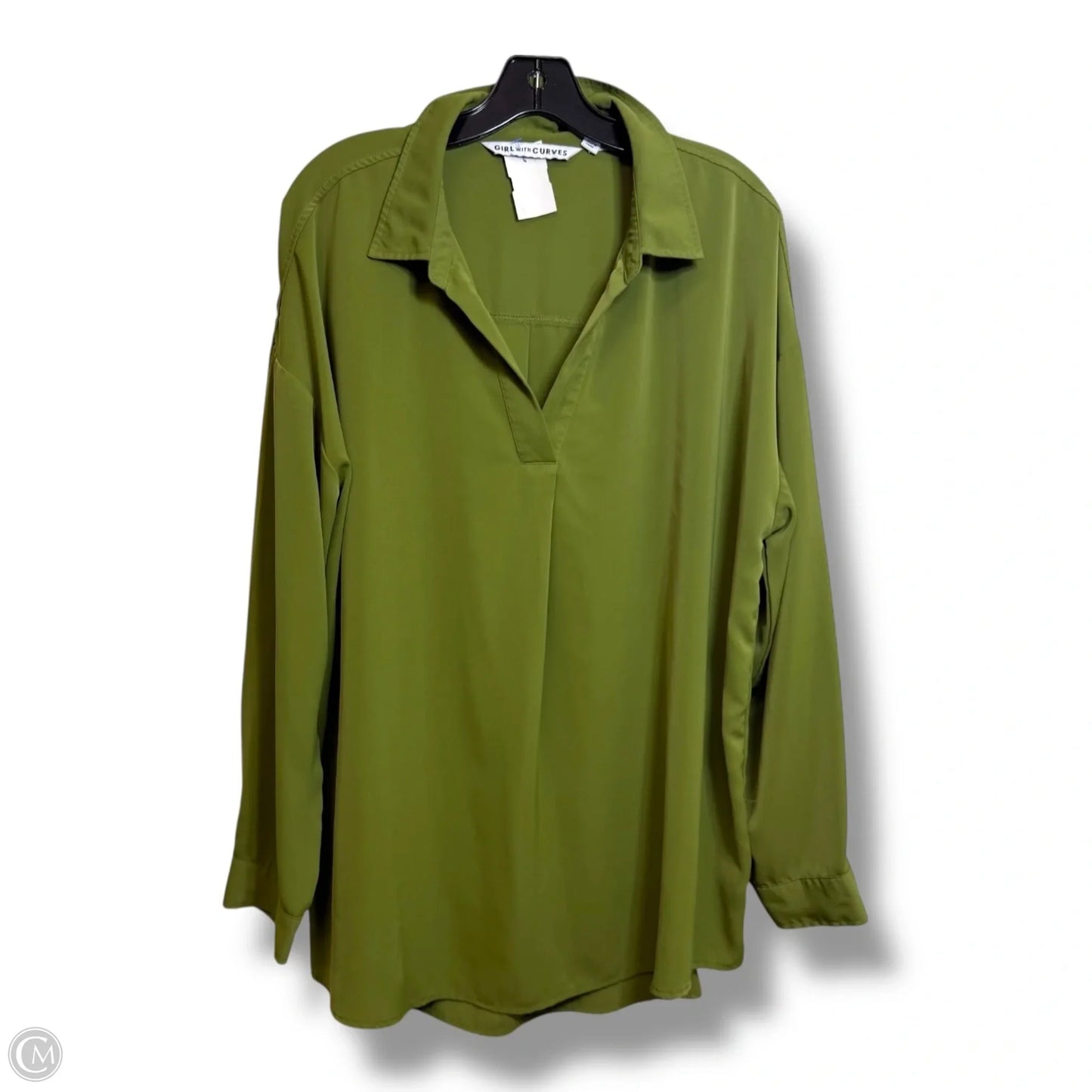 Tunic Long Sleeve By Clothes Mentor In Green, Size: Xl