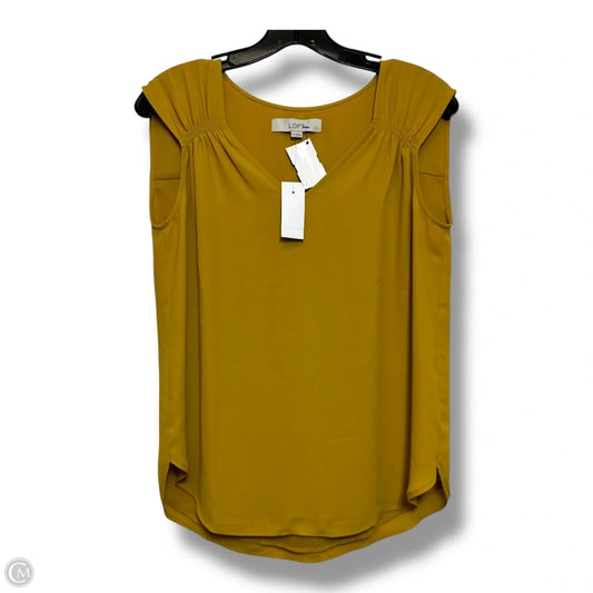 Top Sleeveless By Loft In Chartreuse, Size: Xs