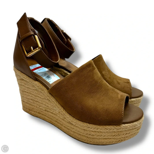 Sandals Heels Wedge By Indigo Rd In Brown, Size: 8.5