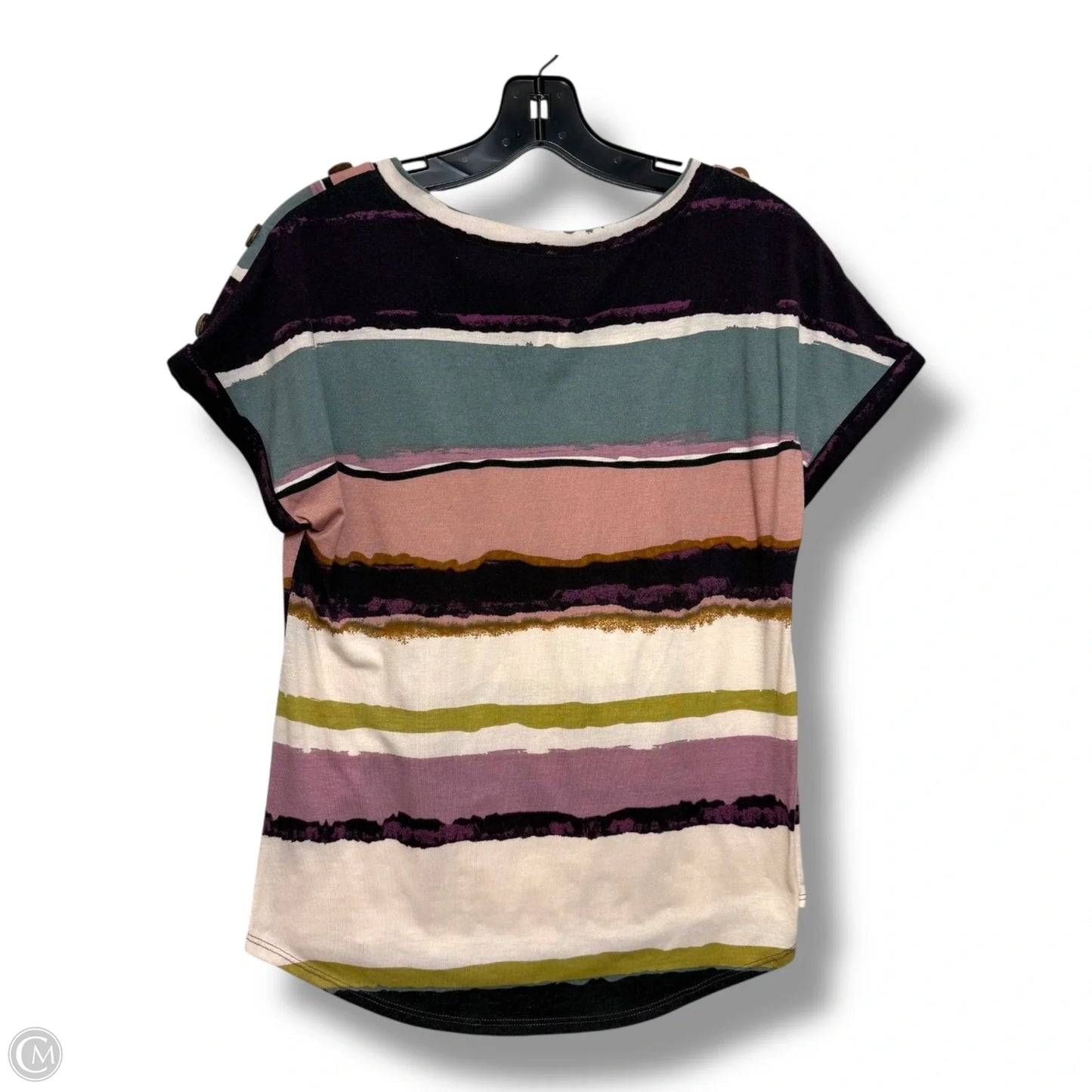 Top Short Sleeve By Cmf In Striped Pattern, Size: S