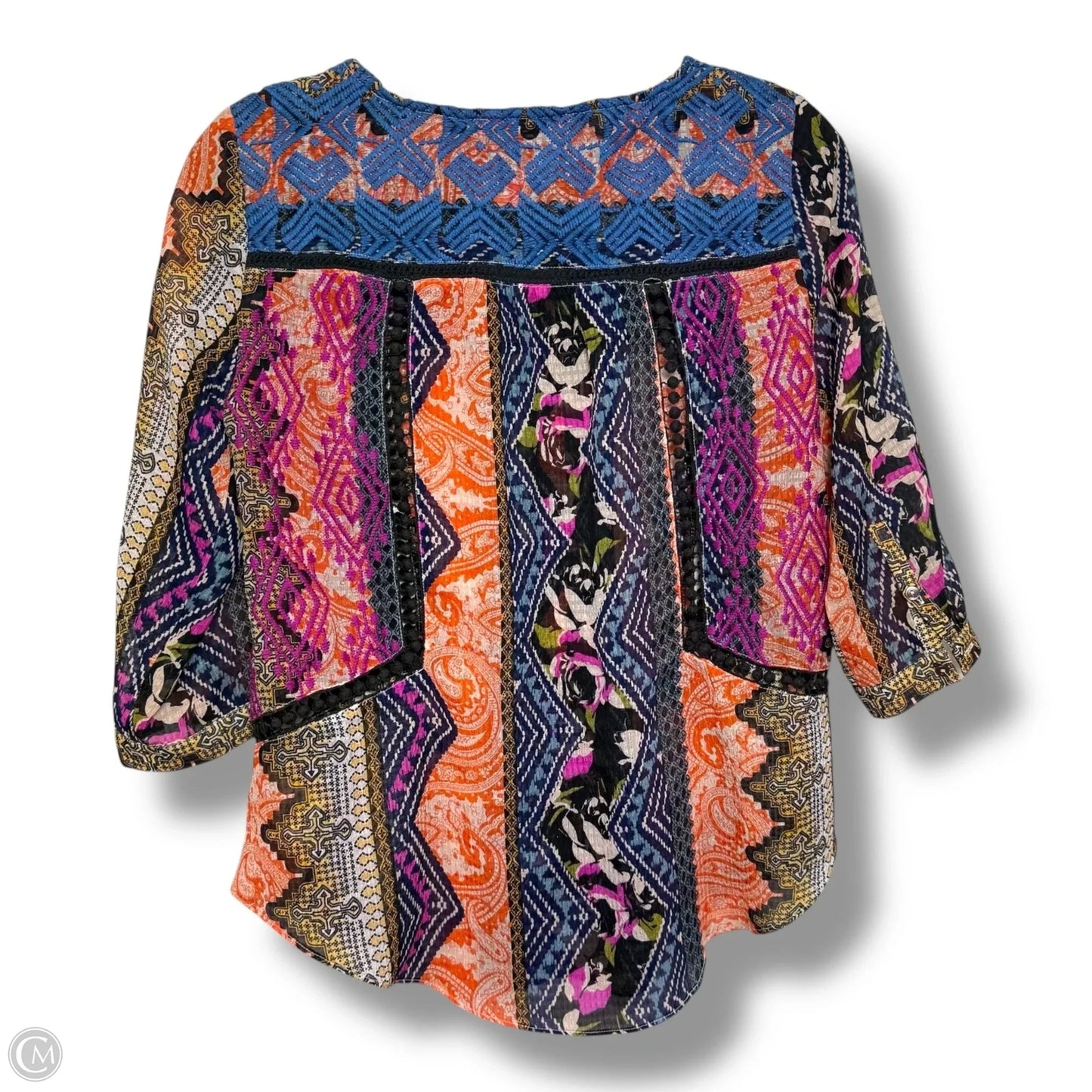 Top Short Sleeve By Anthropologie In Multi-colored, Size: 0p