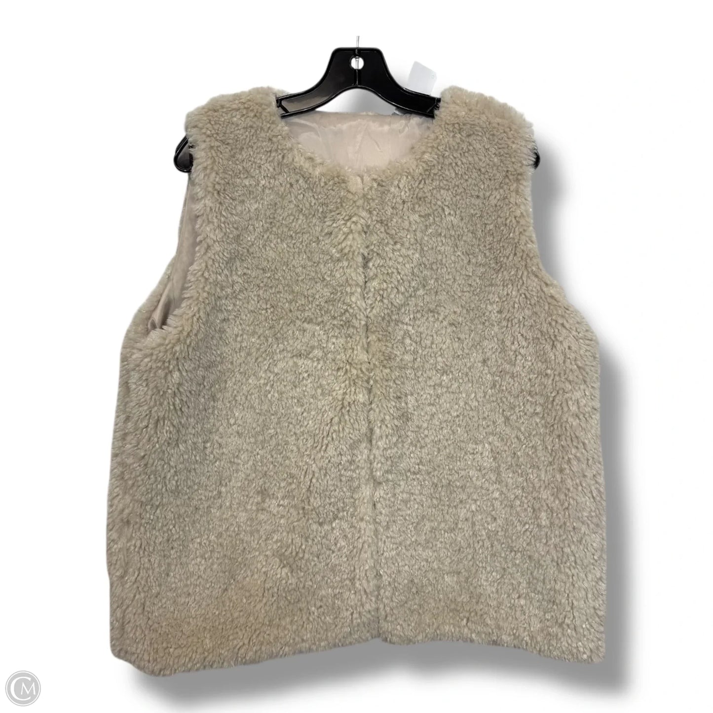 Vest Faux Fur & Sherpa By Mix It In Ivory, Size: S