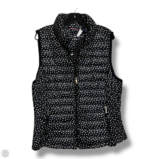 Vest Puffer & Quilted By Tommy Hilfiger In Polkadot Pattern, Size: Xl