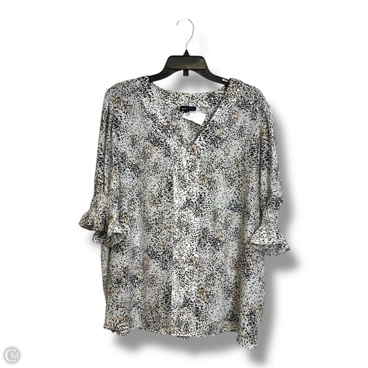 Top Short Sleeve By Jones New York In Multi-colored, Size: 2x