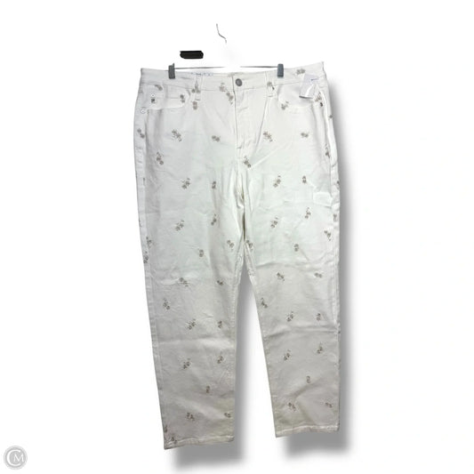 Jeans Straight By Seven 7 In White Denim, Size: 16