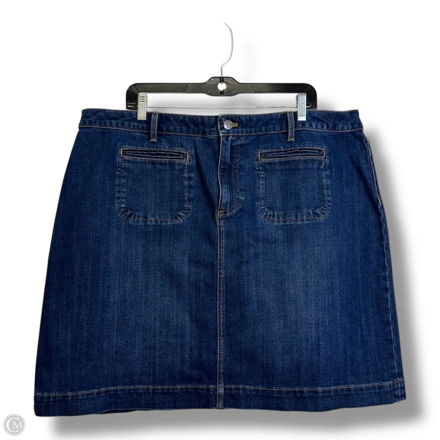 Skirt Mini & Short By Talbots In Blue Denim, Size: 18