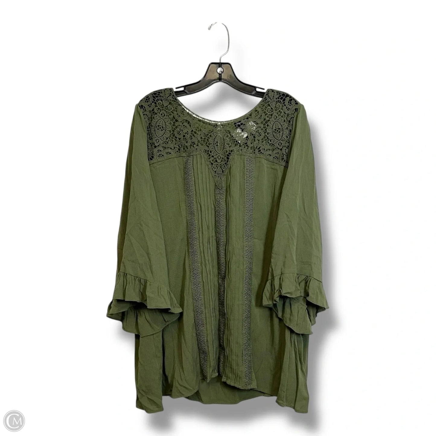 Top Long Sleeve By Torrid In Green, Size: 3x