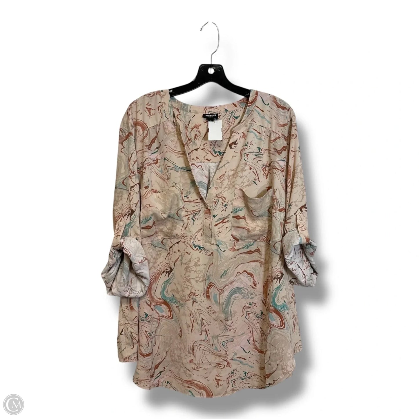 Top 3/4 Sleeve By Torrid In Pink, Size: 3x