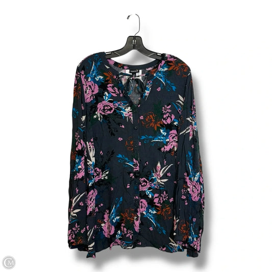 Top Long Sleeve By Torrid In Floral Print, Size: 3x