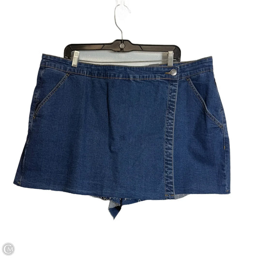 Skort By Torrid In Blue Denim, Size: 22