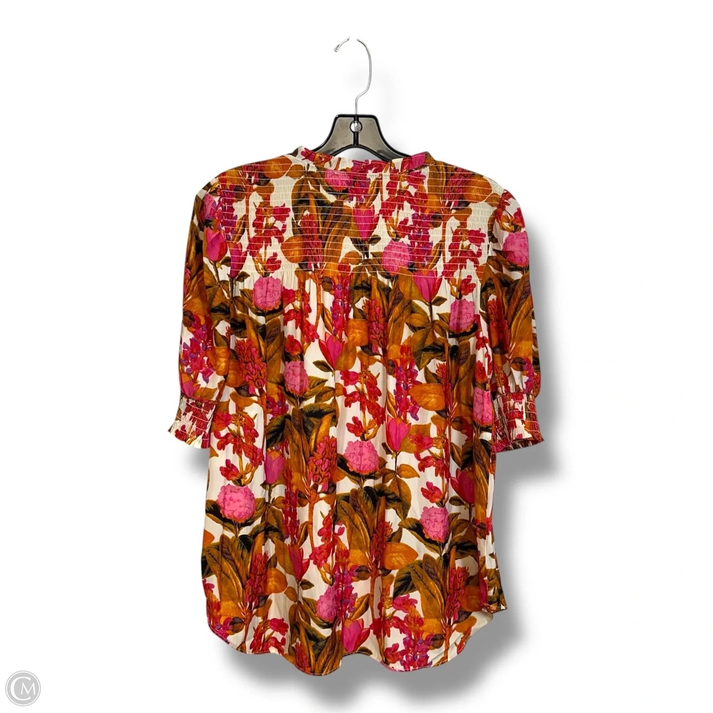 Top Short Sleeve By Rose And Olive In Floral Print, Size: L