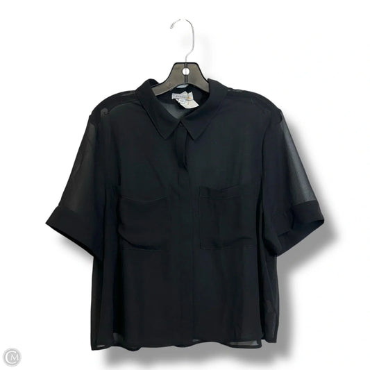 Top Short Sleeve By Evereve In Black, Size: L