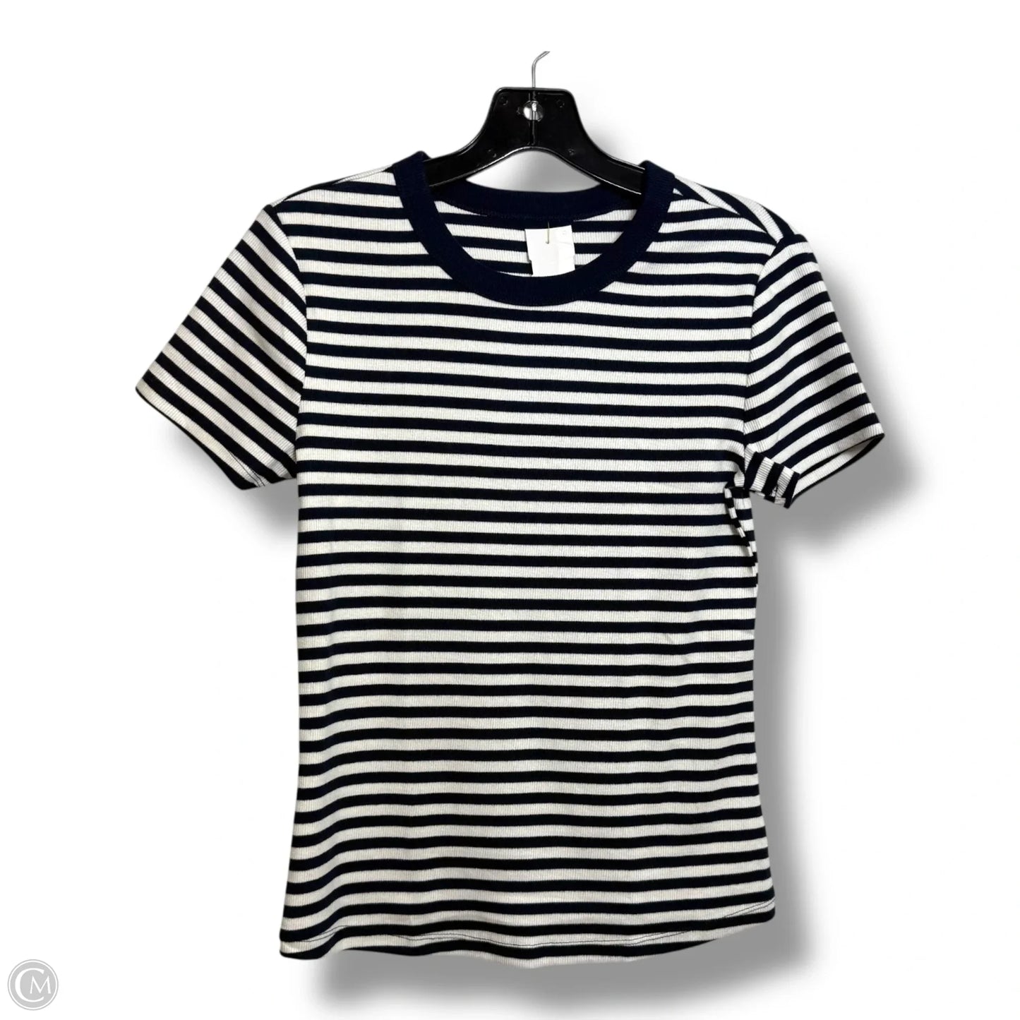 Top Short Sleeve By Old Navy In Striped Pattern, Size: Mp