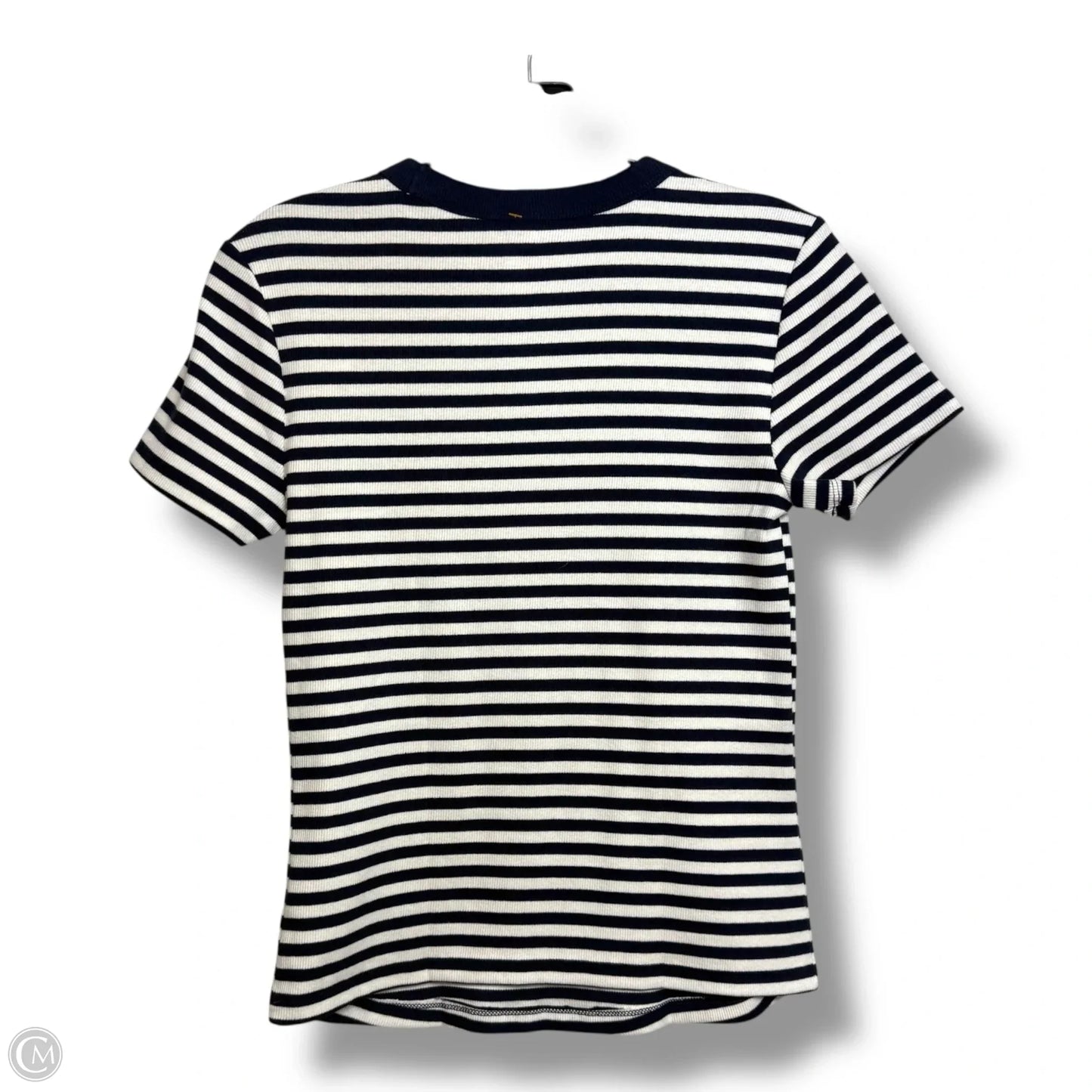 Top Short Sleeve By Old Navy In Striped Pattern, Size: Mp