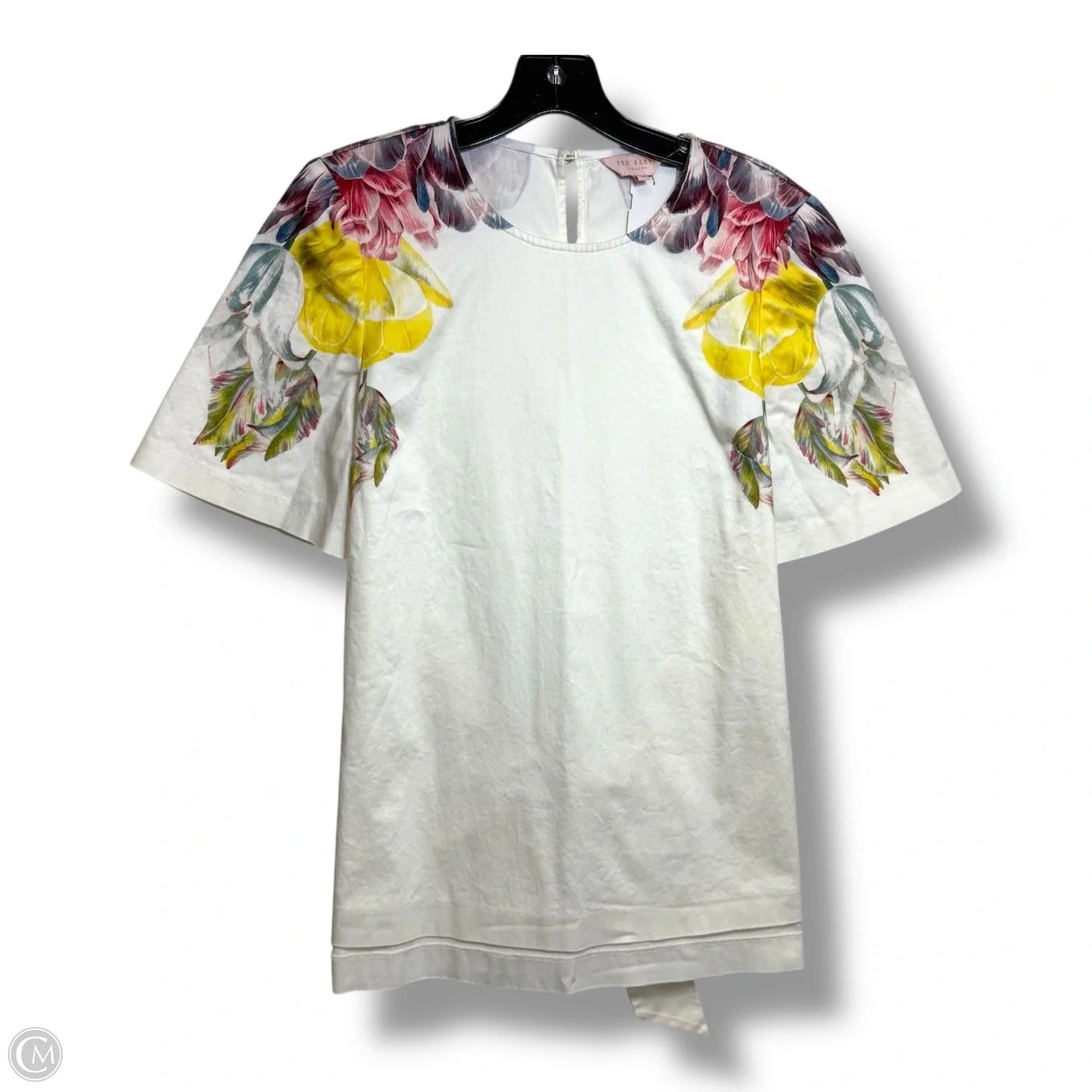 Top Short Sleeve By Ted Baker In Floral Print, Size: 2