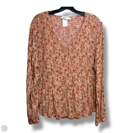 Top Long Sleeve By Sonoma In Pink, Size: Xl