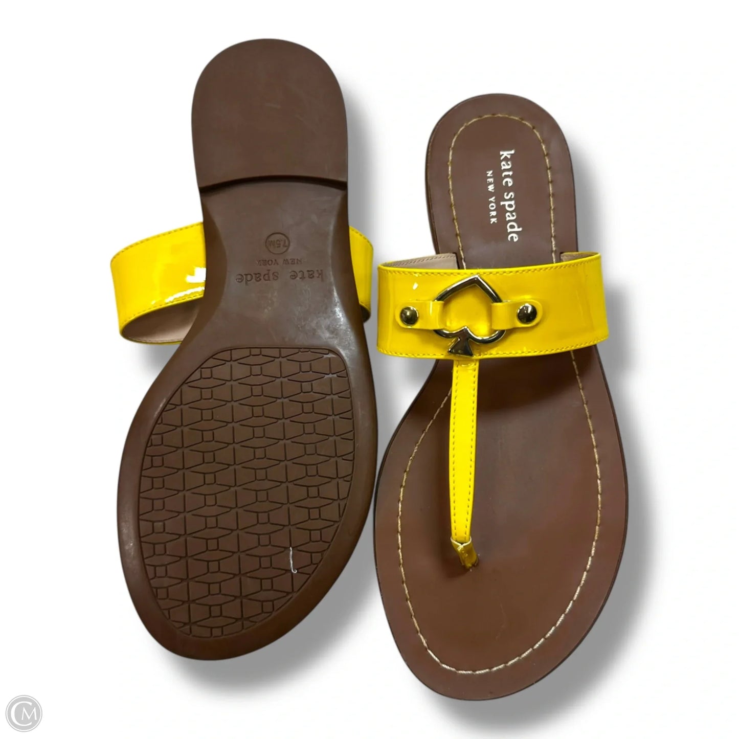 Sandals Designer By Kate Spade In Yellow, Size: 7.5