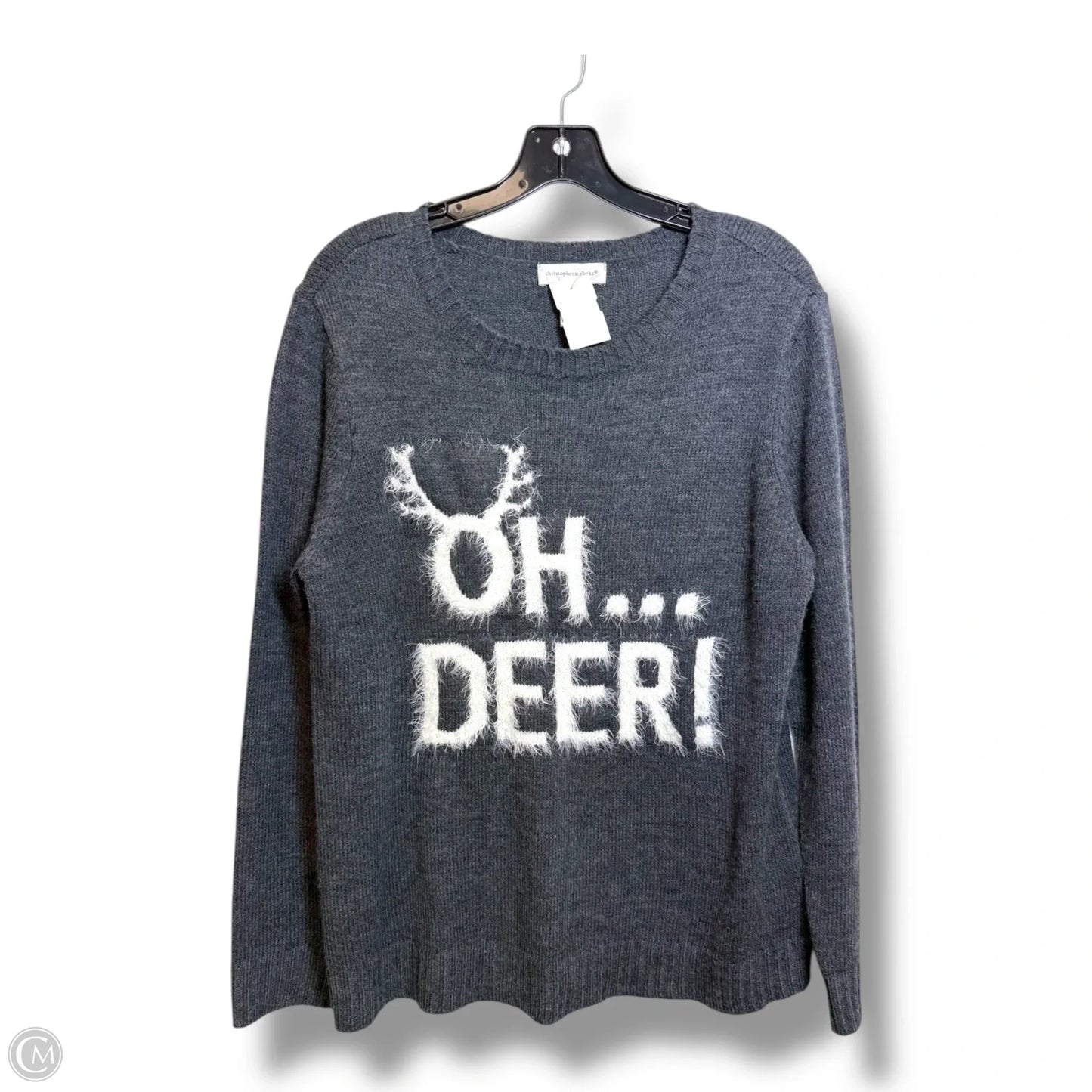 Sweater By Christopher And Banks In Grey, Size: L