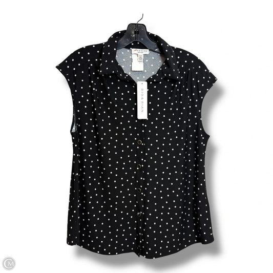 Top Sleeveless By Cmf In Polkadot Pattern, Size: S