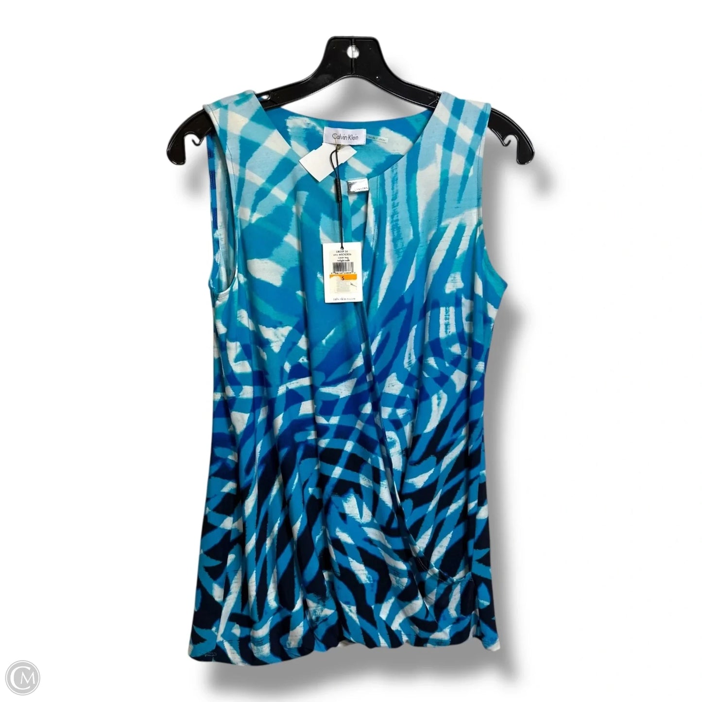 Top Sleeveless By Calvin Klein In Blue, Size: S