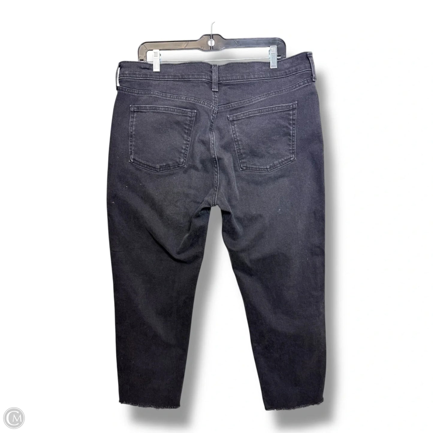 Jeans Cropped By Gap In Black Denim, Size: 14