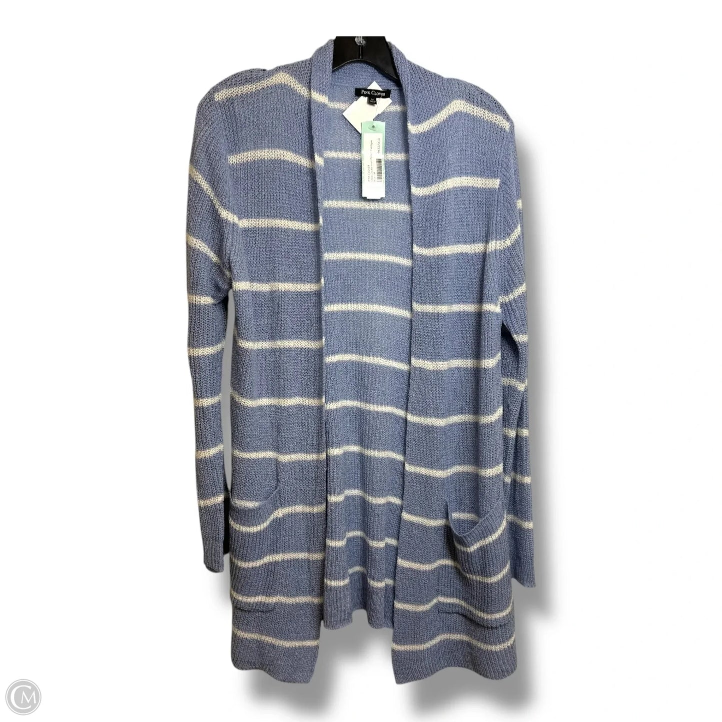 Cardigan By Pink Clover In Striped Pattern, Size: M