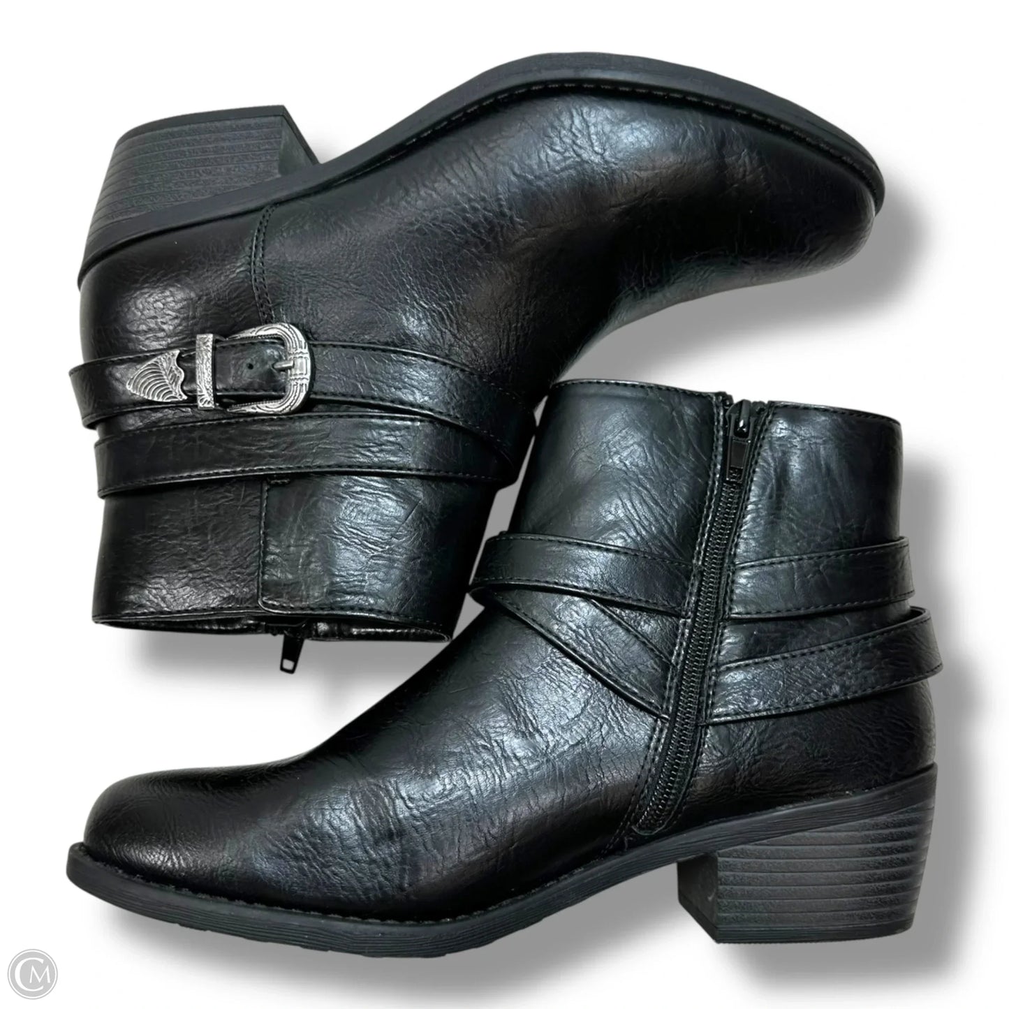 Boots Ankle Flats By Easy Street In Black, Size: 9