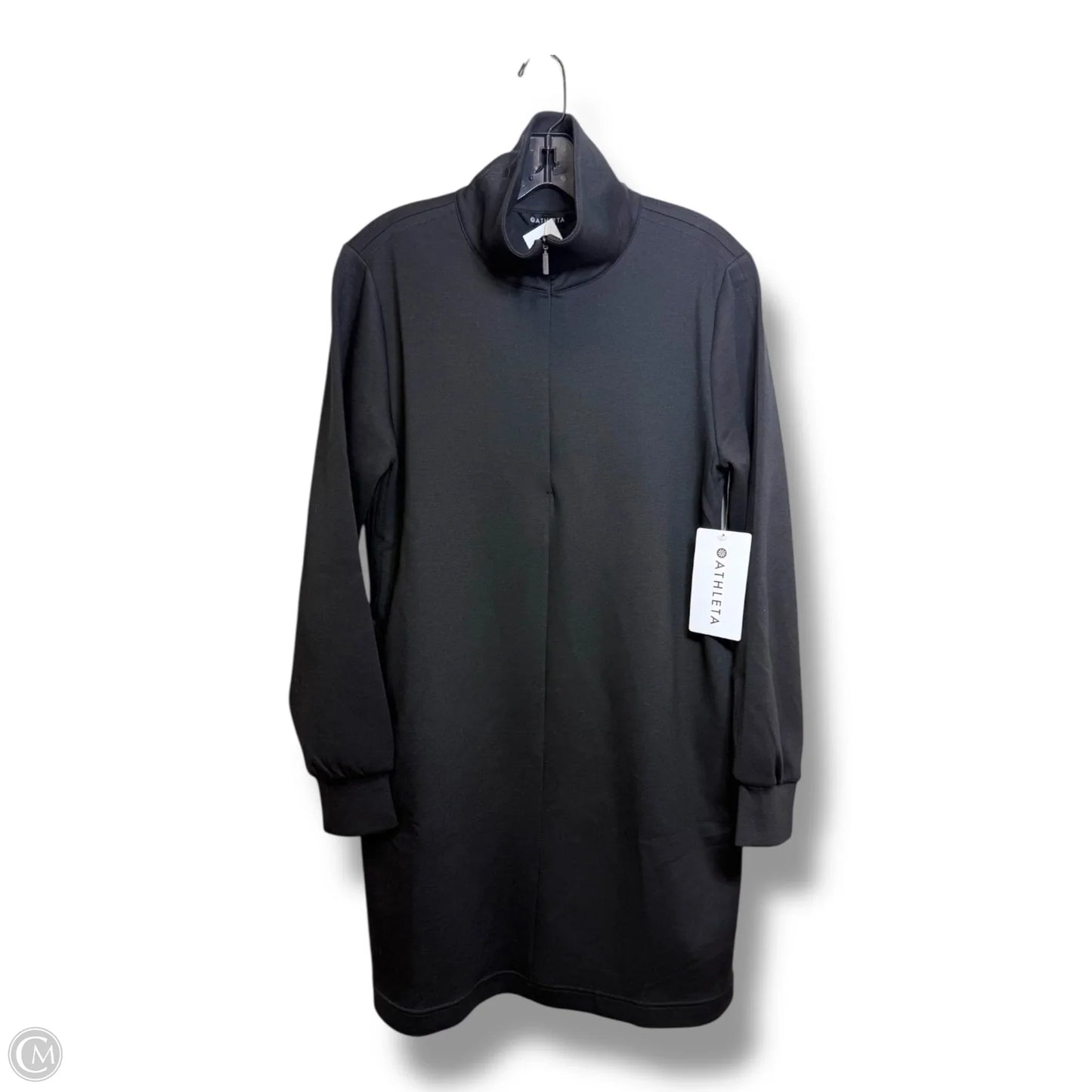 ALLURE 1/4 ZIP Athletic Dress By Athleta In Black, Size: M