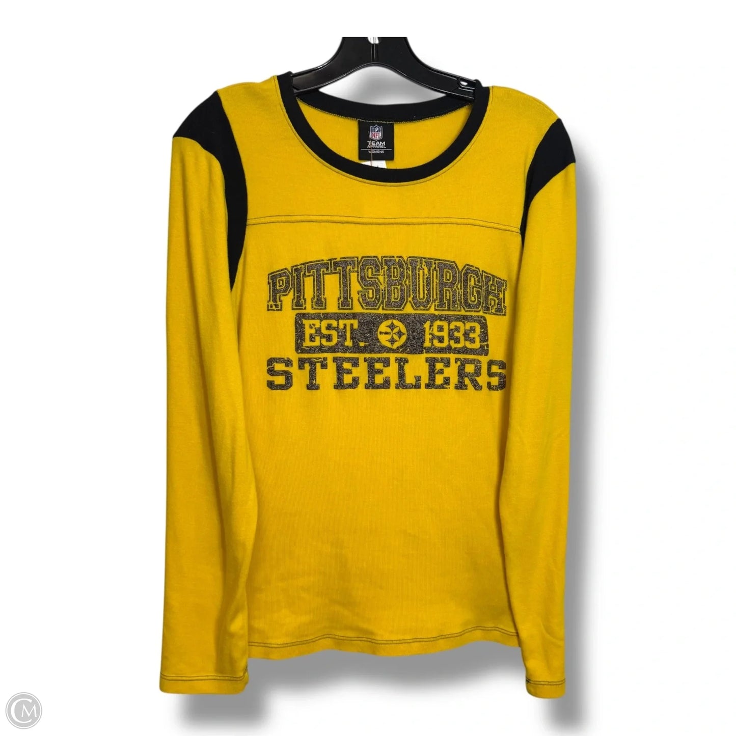 Pittsburgh Steelers Top Long Sleeve Basic By Nfl In Yellow, Size: S