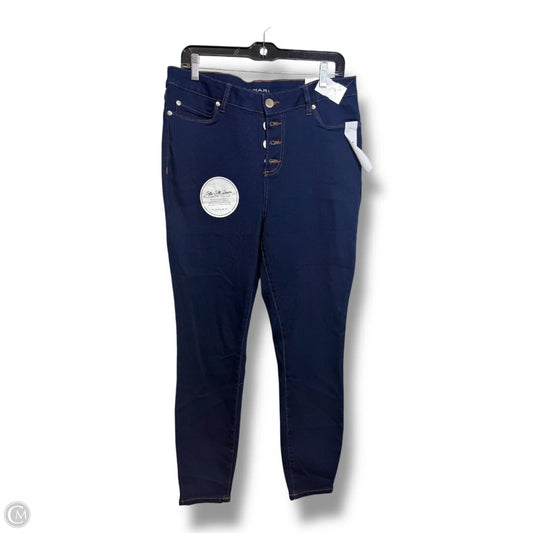 Jeans Skinny By Tahari By Arthur Levine In Blue Denim, Size: 14