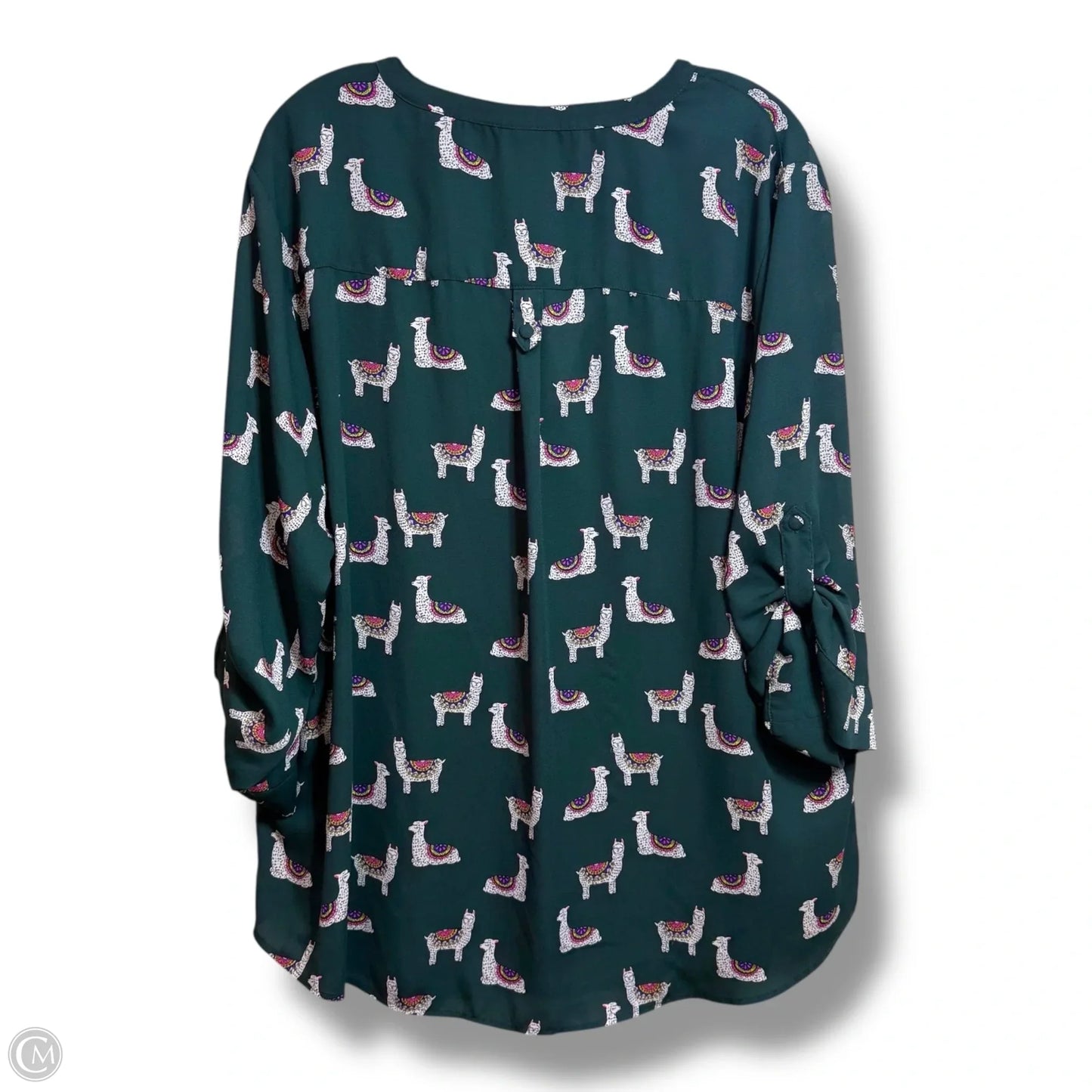 Top 3/4 Sleeve By Torrid In Green, Size: 3x